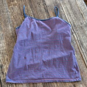 GAP  Tank Top Spaghetti Straps built in shelf bra pink/blue Cute and Comfy! L